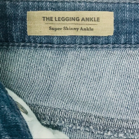 AG Adriano Goldschmied The Legging Super Skinny Ankle Jeans Sz 27 Distressed - Picture 6 of 14